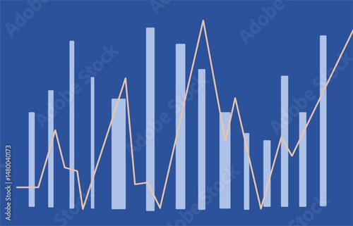 Business candle stick graph chart