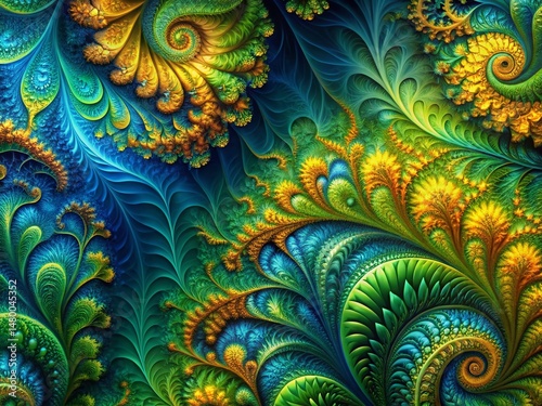 Abstract Nature Inspired Biophilic Art: High Depth of Field Pattern Design