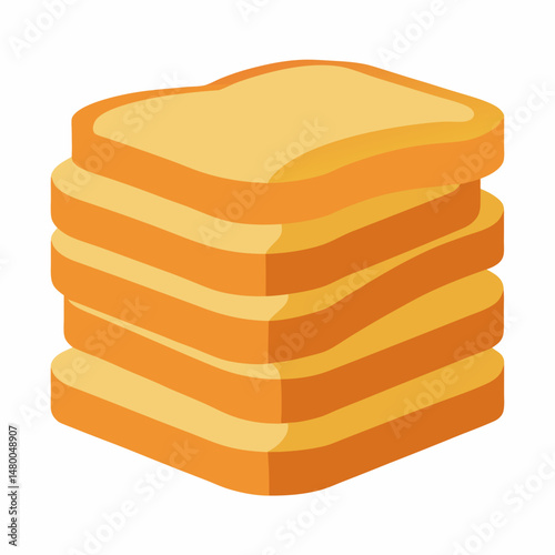 sliced bread isolated on white background