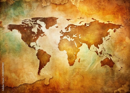 Abstract Watercolor Travel Texture Overlay Background: Artistic Documentary Photography