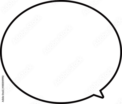 丸みを帯びた、可愛いふっくらしたふきだし