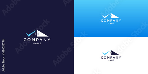 Real Estate Company Logo with Check Mark