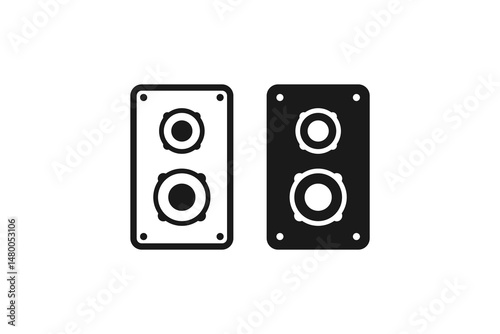sound speaker tool icon and outline