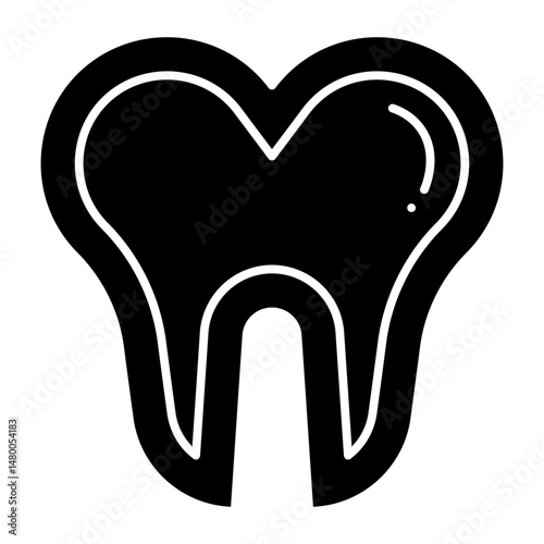 Dentin glyph icon