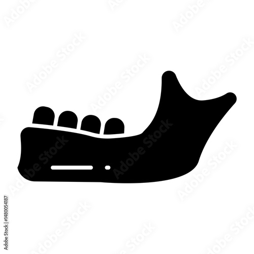 Jawbone glyph  icon