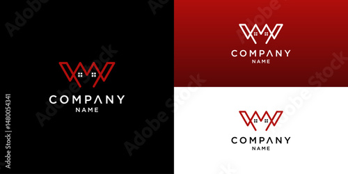 Elegant Real Estate Logo Design with Initial W and House Icon