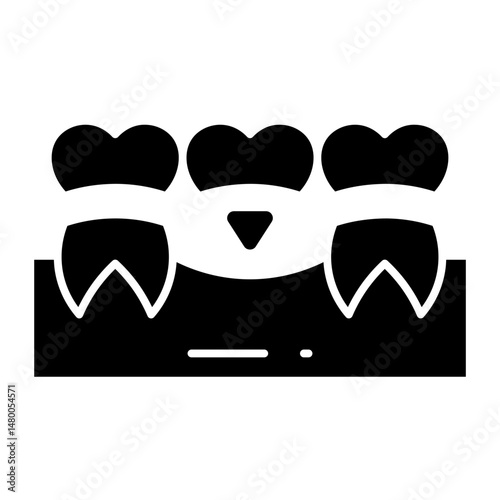 Dental Bridge glyph icon