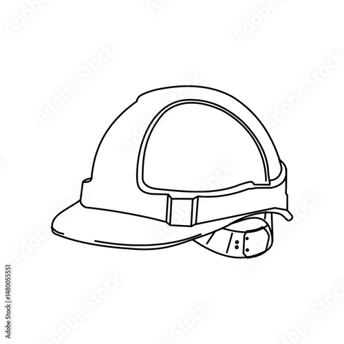Mining Helmet Illustration Vector Icon