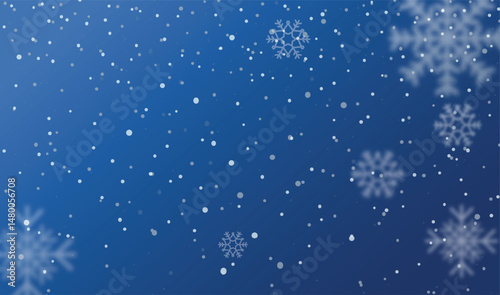 snow flakes backdrop, Snowfall wallpaper, snowflakes on dark blue backgrounds