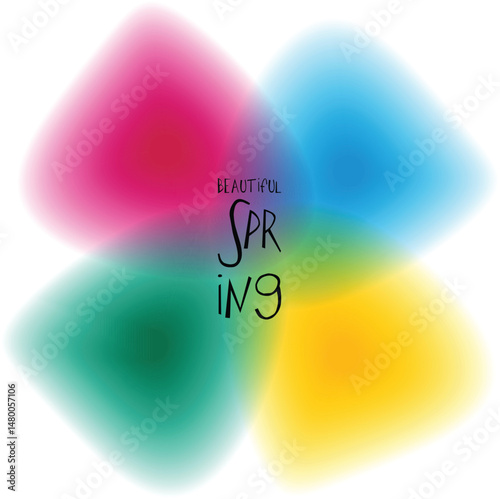 Abstract colorful background with bokeh, neon glowing flare with copy space. Transparent vibrant colour light leaks in glowing colours with place for your text.
