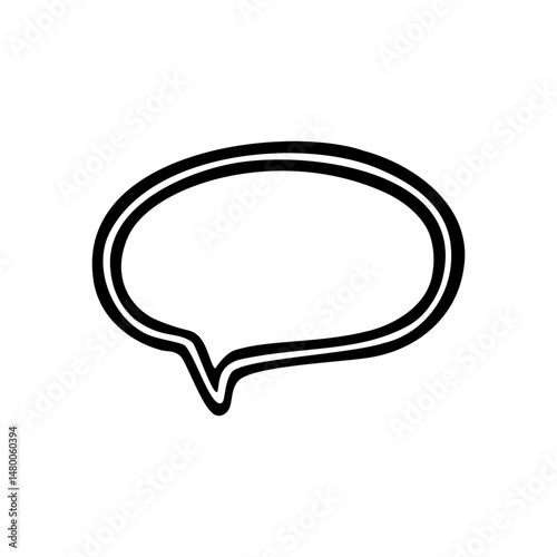 シンプルな楕円二重線の吹き出し