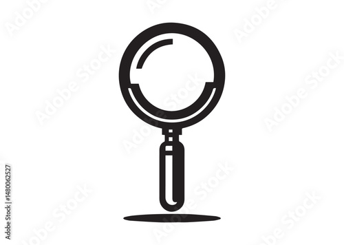 Magnifying Glass Icon, Magnifying Glass Silhouette Vector