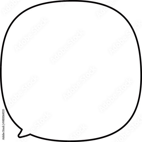 丸みを帯びた、可愛いふっくらしたふきだし