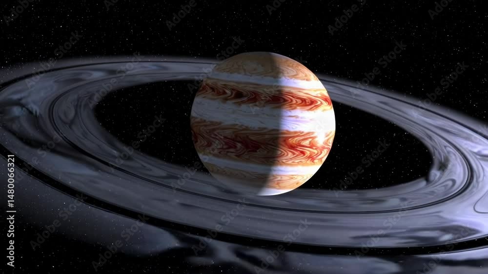 Swirling Rings Encompassing the Mighty Jupiter