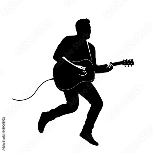 guitar player silhouette
