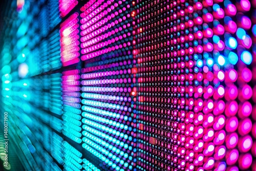 Close-Up Pink & Teal LED SMD Screen Background - High Resolution Stock Photo
