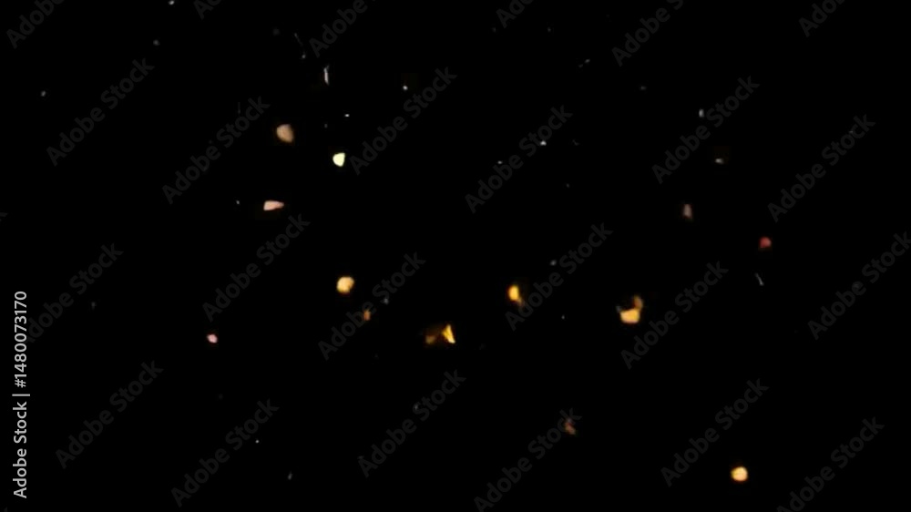 Download free sparkling confetti overlay animation on black background