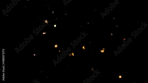 Download free sparkling confetti overlay animation on black background