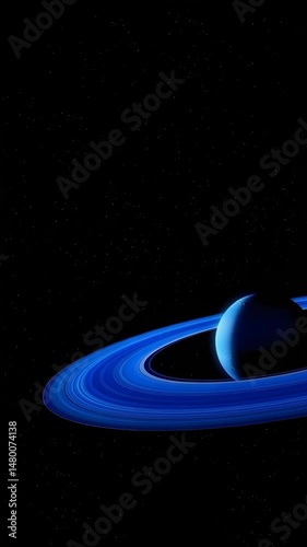Majestic Rings: A striking, high-angle shot captures Saturn, its mesmerizing rings, and the cosmic expanse of the universe.