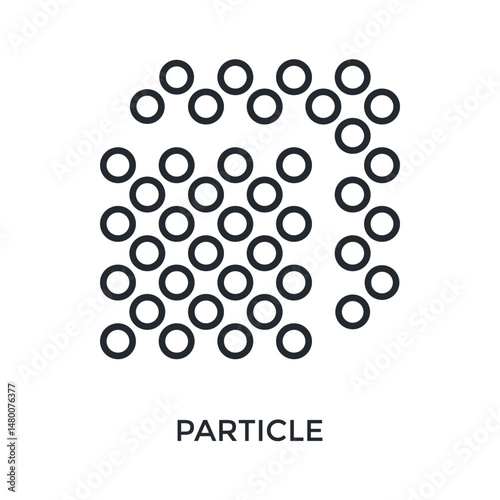 Particle Icon Outline Style. Vector Illustration For Graphic Design