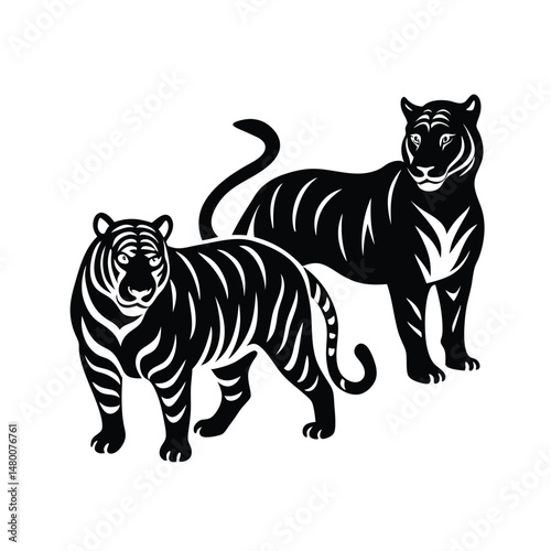 zebra silhouette isolated on white background.