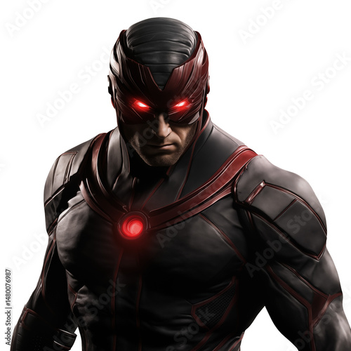 man in black costume