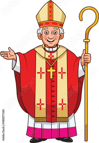 Cartoon Bishop Character