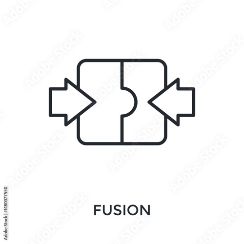 Fusion Icon Outline Style. Vector Illustration For Graphic Design