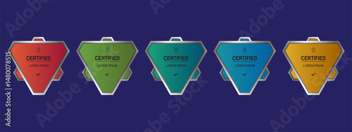 Certificate badge triangle template editable
