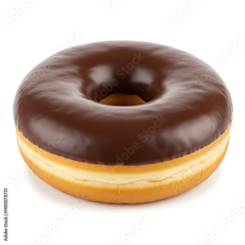 chocolate donut isolated