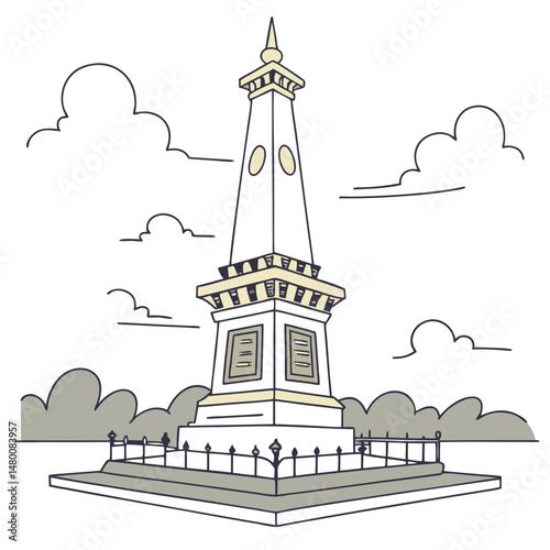 Landmark Jogja Indonesia Vector