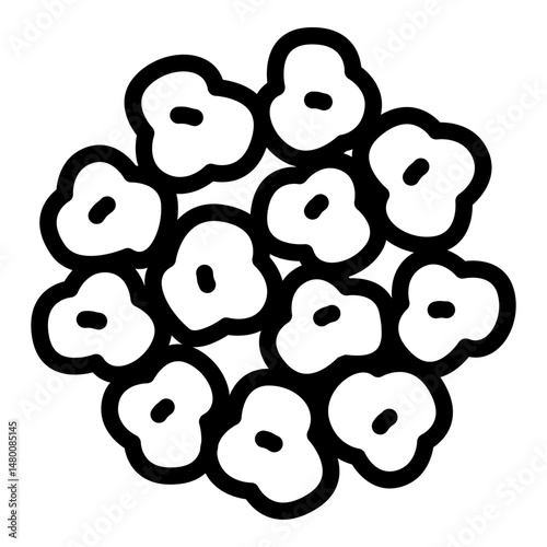 Popcorn icon. Vector line icon