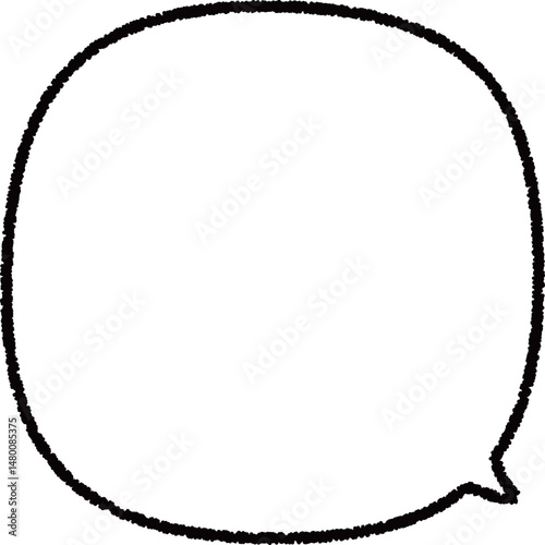 丸みを帯びた、可愛いふっくらしたふきだし