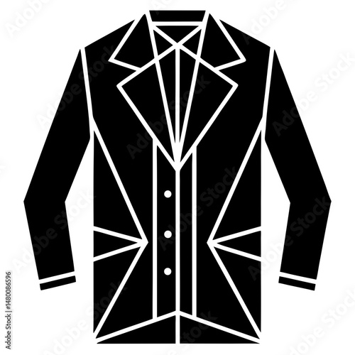 Geometric suit jacket silhouette vector illustration