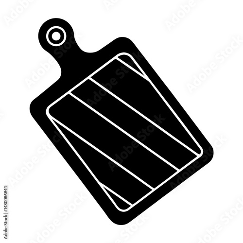 Cutting board kitchenware silhouette vector illustration