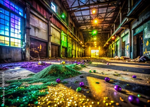 Electric Glitter Mardi Gras Urban Exploration Background