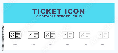 Ticket line icon vector illustration. Trendy styles.