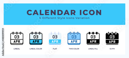 Calendar april symbol icon vector. symbol illustration