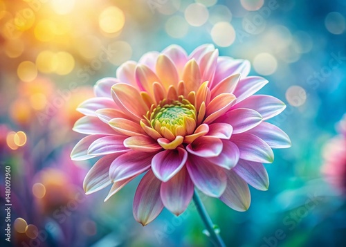 Elegant Watercolor Flower Macro Photography: Delicate Petals & Vibrant Hues