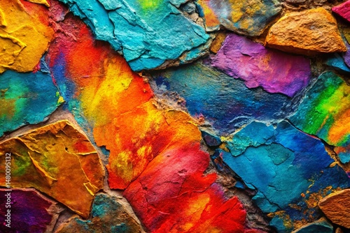 Expressionist Stone Texture Art Background: Abstract Design with Copy Space