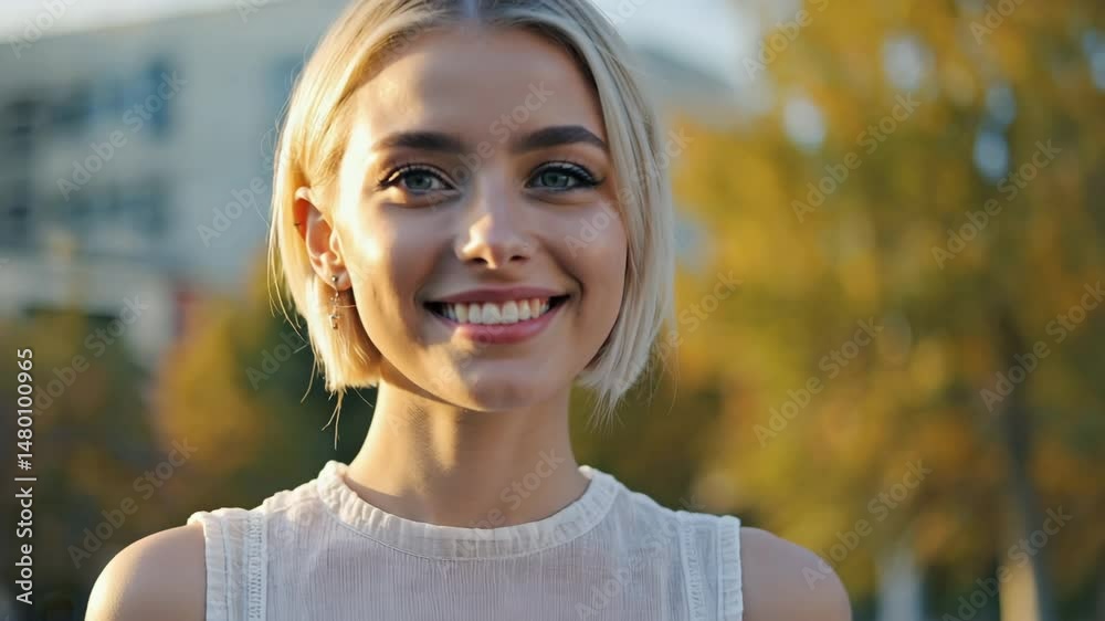 young woman in the city