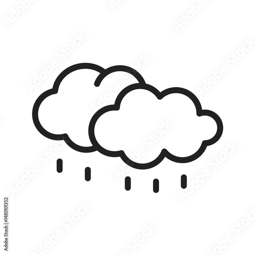 Humidity rain precipitation percentage icon