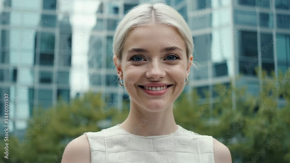 young woman in the city