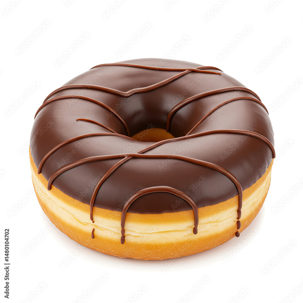 Obraz premium chocolate donut isolated