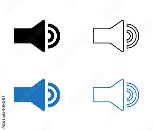 sound icon set. volume adjust preferences