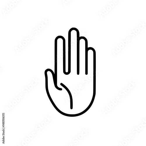 Hand icon representation in vector illustration style for graphic design and digital art projects
