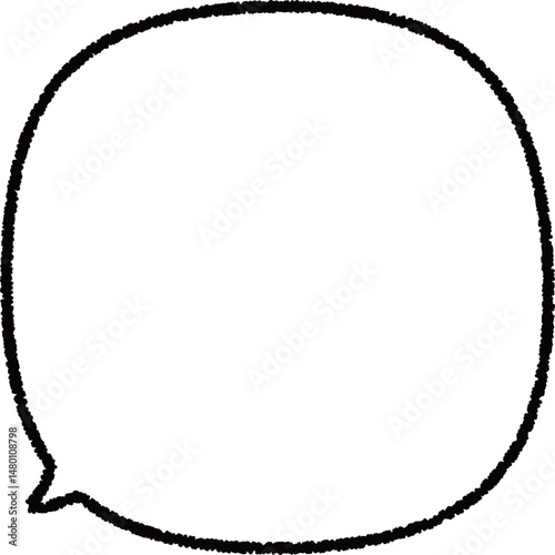 丸みを帯びた、可愛いふっくらしたふきだし