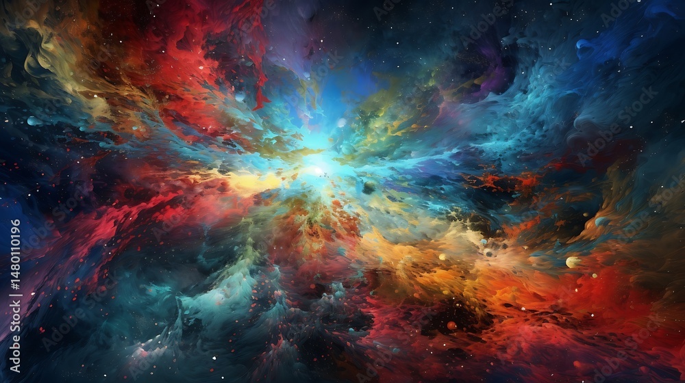 Obraz premium Cosmic Nebula Explosion.