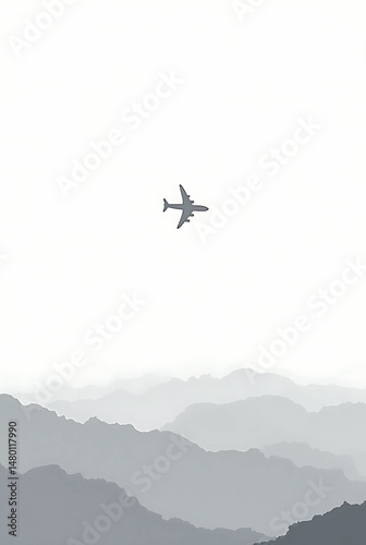 airplane in the sky with clouds