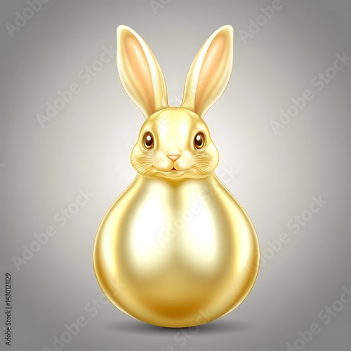 Golden Easter Bunny: A Luminescent Celebration of Spring's Joyful Arrival